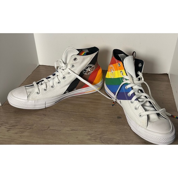 Converse Chuck Taylor All Star Pride Diversity High Top Rainbow Sneakers M9 W11 - Picture 4 of 8